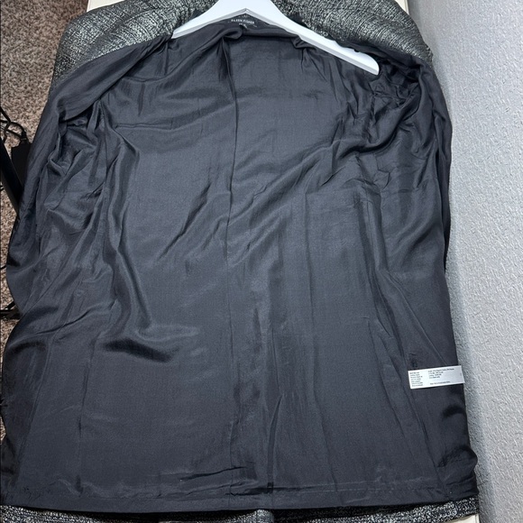 Eileen Fisher Women's Grey and Silver Silk Blend Jacquard Duster Jacket Size M - Picture 10 of 15